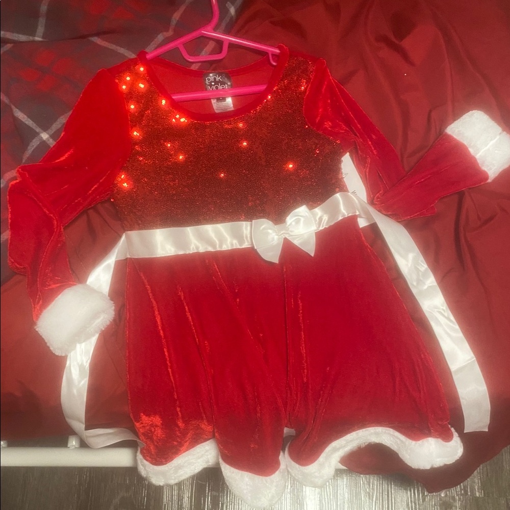 Pink and Violet Christmas dress